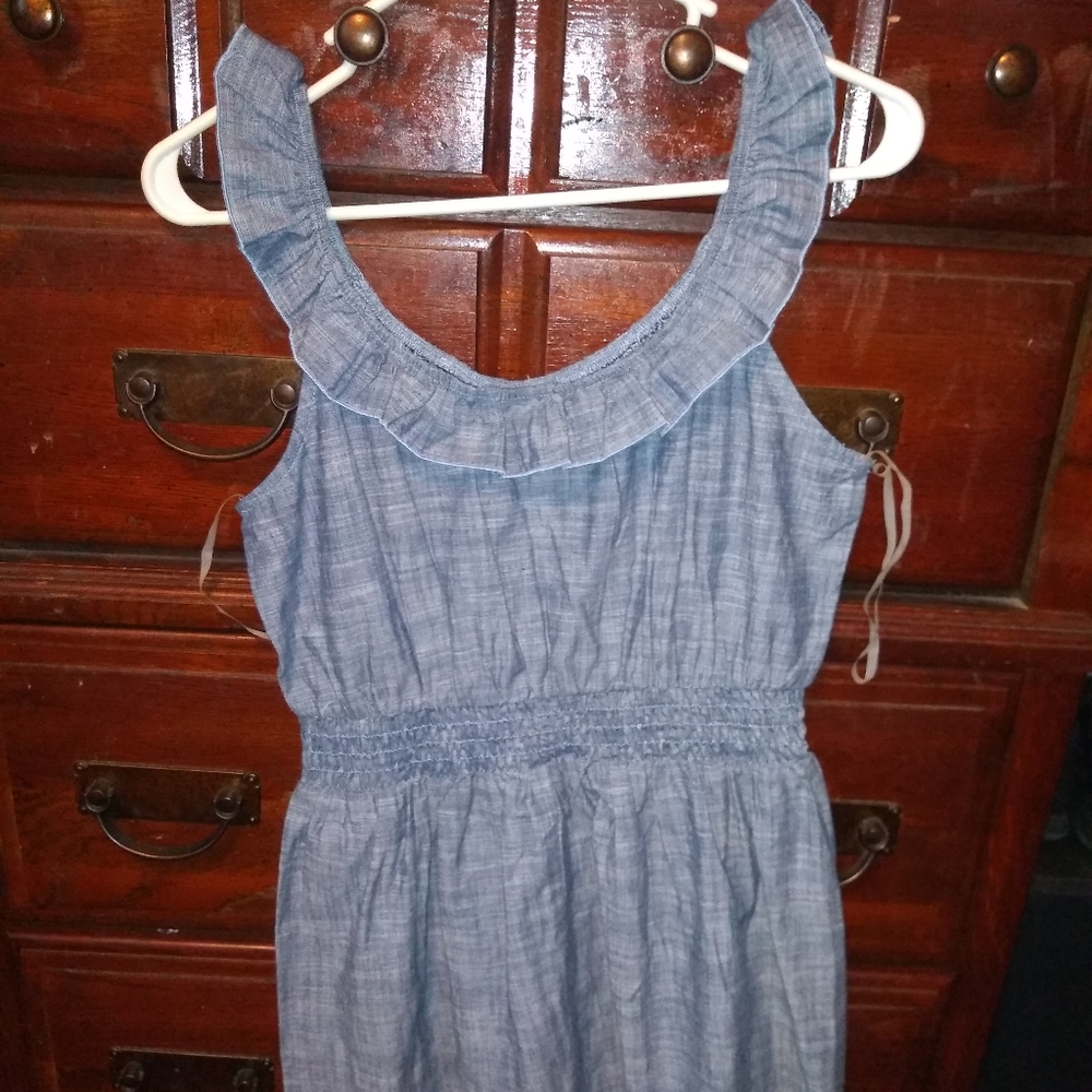 Off the shoulder blue dress
